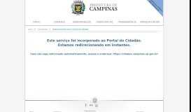 
							         Portal do Cidadão > Governo | Prefeitura Municipal de Campinas								  
							    
