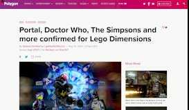 
							         Portal, Doctor Who, The Simpsons and more confirmed for Lego ...								  
							    