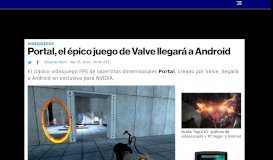 
							         Portal, el épico juego de Valve llegará a Android - Hipertextual								  
							    