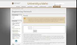 
							         Portal – Engineering Outreach – University of Idaho								  
							    