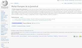 
							         Portal Europeo de la Juventud - Wikipedia, la enciclopedia libre								  
							    