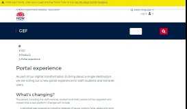 
							         Portal experience - NSW Department of Education								  
							    