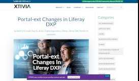 
							         Portal-ext Changes in Liferay DXP Outlined by XTIVIA Portal Experts								  
							    