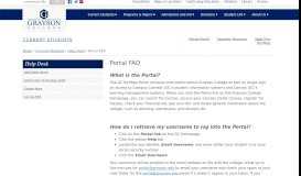 
							         Portal FAQ - Grayson College								  
							    