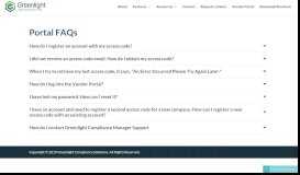 
							         Portal FAQ - Greenlight Compliance Solutions								  
							    