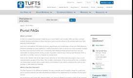 
							         Portal FAQs | Tufts Health Plan Medicare Preferred								  
							    