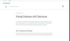 
							         Portal Feature: e911 Services - Telnyx								  
							    