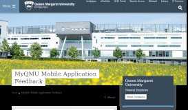 
							         Portal feedback | Queen Margaret University								  
							    