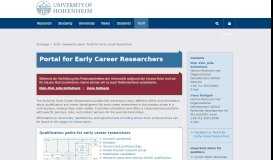
							         Portal for Early Career Researchers: University of Hohenheim								  
							    