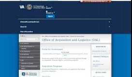 
							         Portal for Government - Office of Acquisition and Logistics (OAL)								  
							    