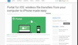 
							         Portal for iOS: wireless file transfers from your computer to iPhone ...								  
							    