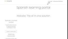 
							         Portal for Learning Spanish: E-learning Courses Online - Lengalia								  
							    