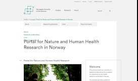 
							         Portal for Nature and Human Health Research in Norway | Norges ...								  
							    