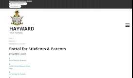 
							         Portal for Parents and Students - Hayward High School								  
							    