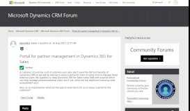
							         Portal for partner management in Dynamics 365 for Sales - Microsoft ...								  
							    