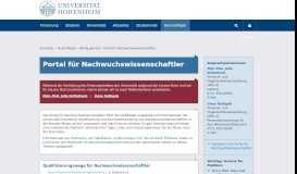 
							         Portal für Nachwuchswissenschaftler: Universität Hohenheim								  
							    