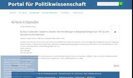 
							         Portal für Politikwissenschaft - Als Russe in Ostpreußen								  
							    