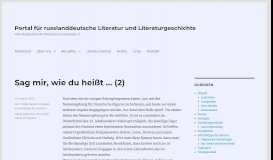 
							         Portal für russlanddeutsche Literatur und Literaturgeschichte – vom ...								  
							    