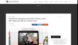
							         Portal from Facebook with Built-in Alexa is 50% Off Today, Just $99 ...								  
							    