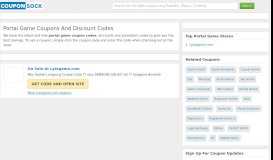 
							         Portal Game Coupons: Use Promo Code or Coupon Code For ...								  
							    