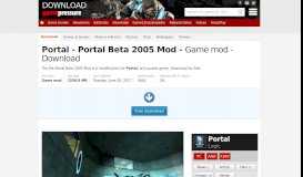 
							         Portal GAME MOD Portal Beta 2005 Mod - download | gamepressure ...								  
							    