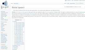 
							         Portal (game) - Wikiquote								  
							    