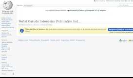 
							         Portal Garuda Indonesian Publication Index - Wikipedia bahasa ...								  
							    