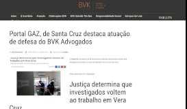 
							         Portal GAZ, de Santa Cruz destaca atuação de defesa do BVK ...								  
							    