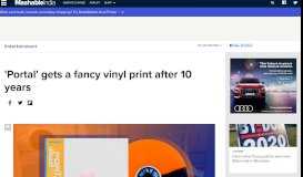 
							         'Portal' gets a fancy vinyl print after 10 years - Mashable								  
							    