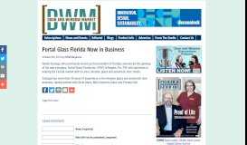 
							         Portal Glass Florida Now in Business | DWM Magazine								  
							    