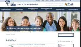 
							         Portal Globales Lernen: Aktuelles								  
							    