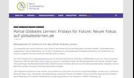 
							         Portal Globales Lernen: Fridays for Future: Neuer Fokus auf ...								  
							    