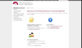 
							         Portal Governance Committee | The University of New Mexico								  
							    