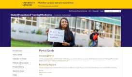 
							         Portal Guide | Student Evaluations of Teaching Effectiveness								  
							    