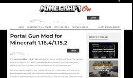 
							         Portal Gun Mod for Minecraft 1.14.2/1.13.2/1.12.2 | MinecraftOre								  
							    