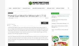 
							         Portal Gun Mod for Minecraft 1.7.10 | MinecraftSide								  
							    