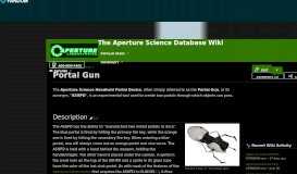 
							         Portal Gun | The Aperture Science Database Wiki | FANDOM powered ...								  
							    
