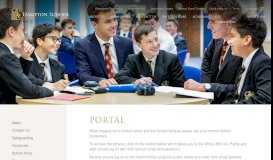 
							         Portal - Hampton School								  
							    