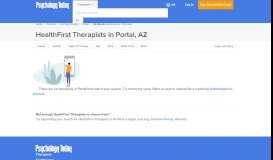 
							         Portal HealthFirst Therapist - HealthFirst Therapist Portal, Cochise ...								  
							    