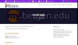 
							         Portal Help | Bergen Community College								  
							    