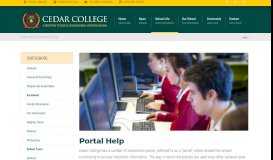 
							         Portal Help | Cedar College								  
							    