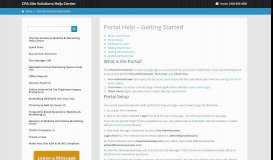 
							         Portal Help - Getting Started - CPA Site Solutions Help CenterCPA ...								  
							    