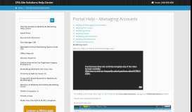 
							         Portal Help - Managing Accounts - CPA Site Solutions								  
							    