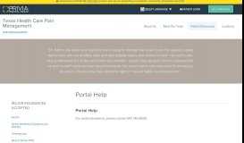 
							         Portal Help | Texas Health Care Pain Management								  
							    