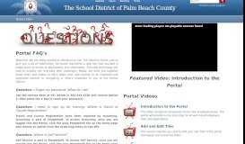
							         Portal Help - The School District of Palm Beach County								  
							    