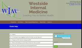 
							         Portal Help - Westside Internal Medicine								  
							    