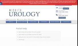 
							         Portal Help - Wichita Urology, Wichita, KS								  
							    