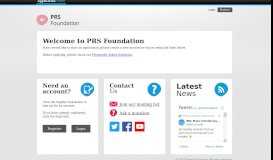 
							         Portal homepage - PRS For Music Foundation								  
							    