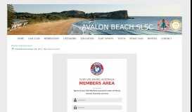 
							         Portal homescreen - AVALON BEACH SLSC								  
							    