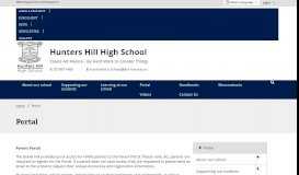 
							         Portal - Hunters Hill High School								  
							    